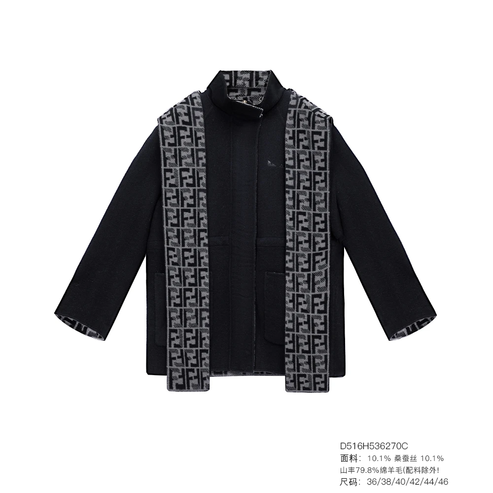 FENDILOR小怪兽25年秋冬款女士羊毛外套 D516H536270C