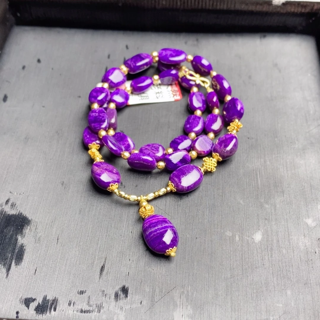 18K金镶嵌苏纪石（舒俱来）项链