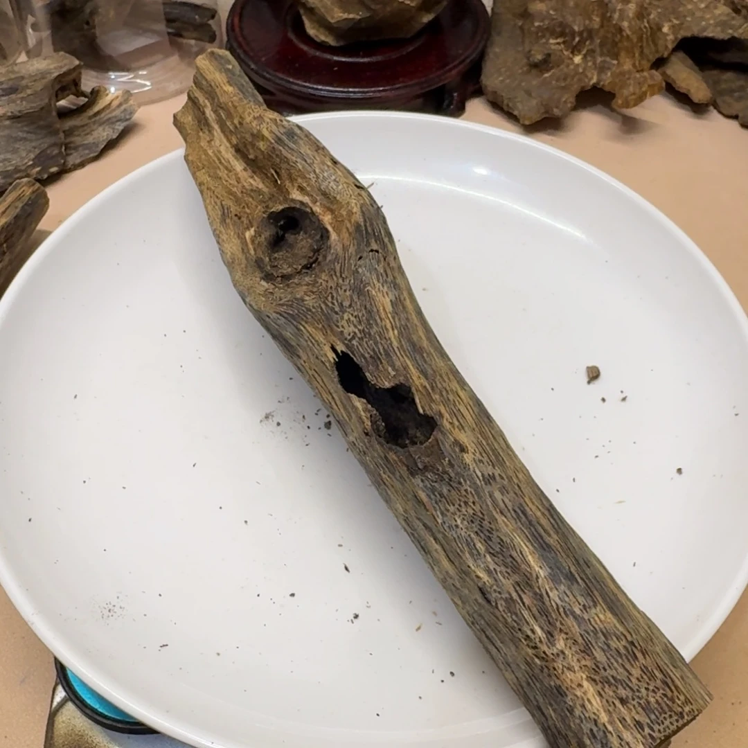 沉香碎屑沉香虎斑紫棋高油虫漏55克