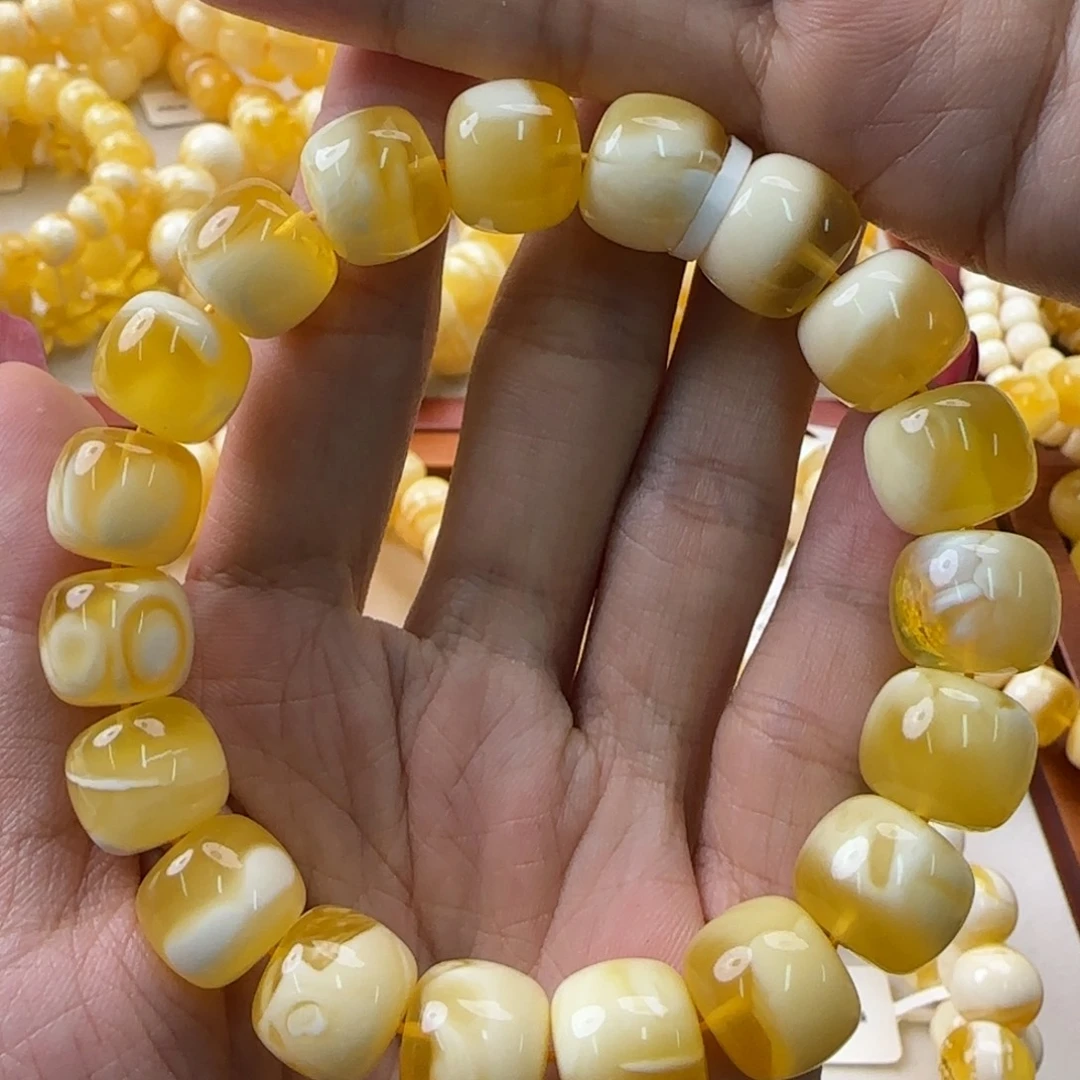 琥珀未镶嵌手链蜜蜡手串
