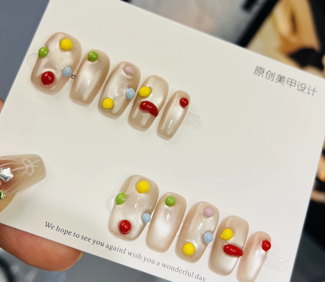 现货【小糖豆】NaiLao小姐纯手工穿戴甲