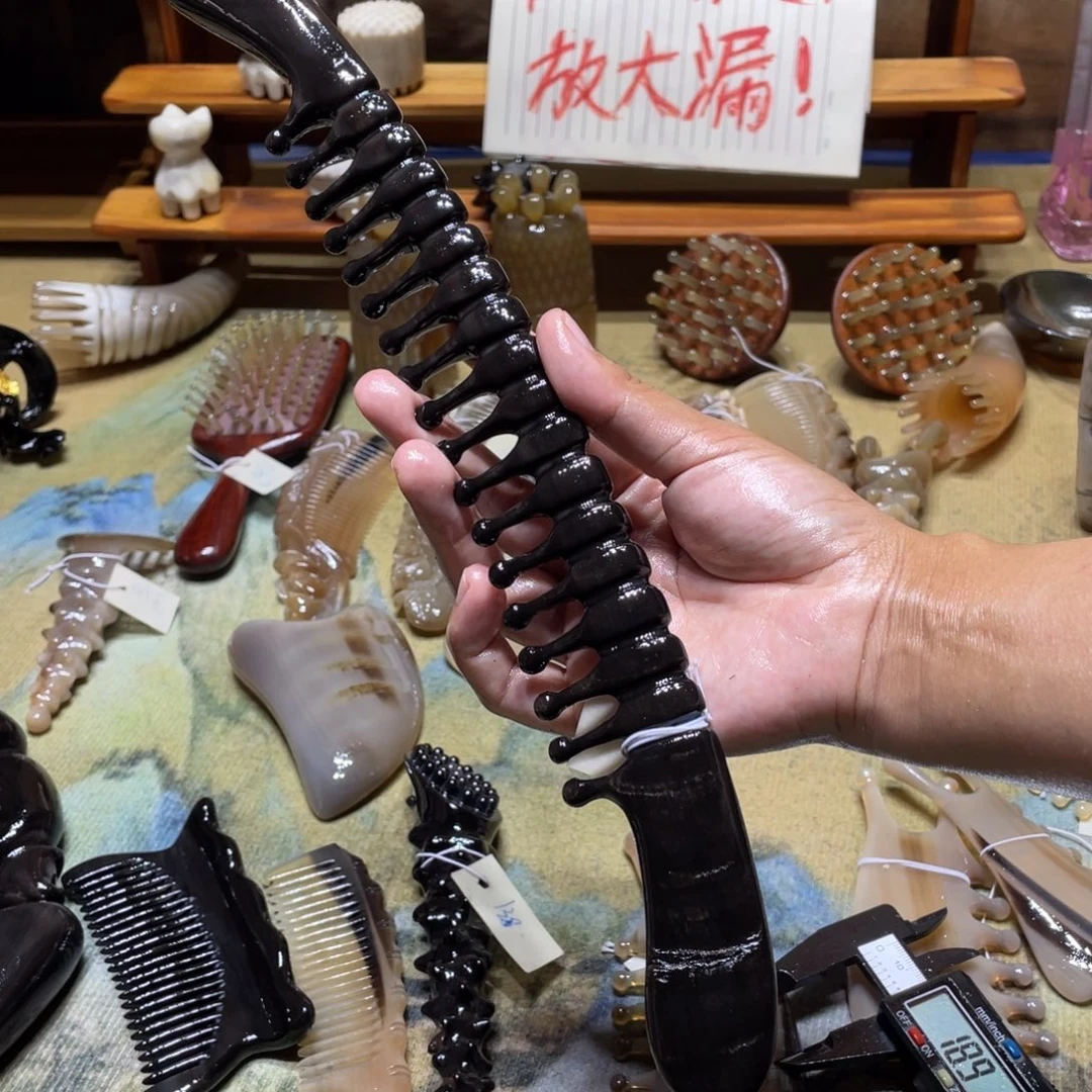 香榧木黑水玉化擀筋棒