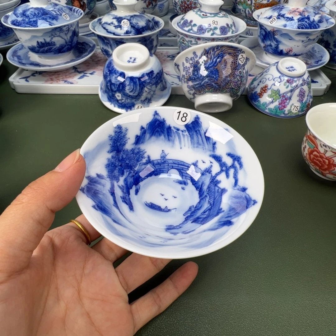 景德镇纯手工纯手绘茶具木木18