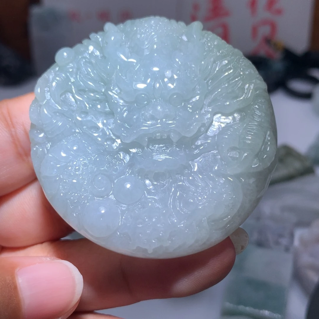 翡翠未镶嵌颈饰保真天然A货翡翠