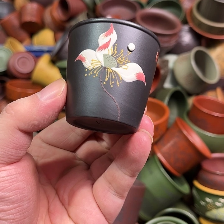 紫砂茶杯全手工紫砂主人杯