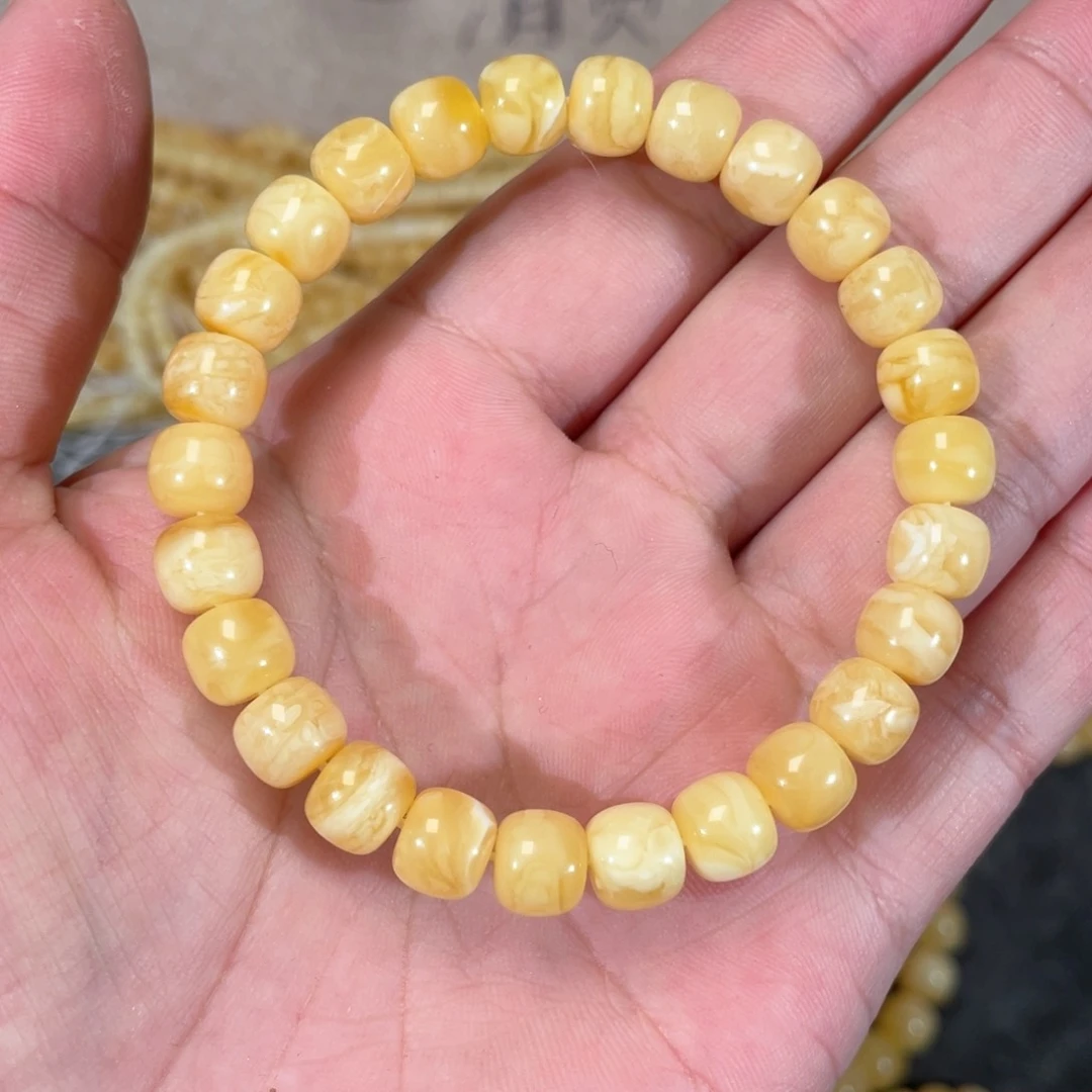 蜜蜡裸石未镶嵌蜜蜡手串8.5mm