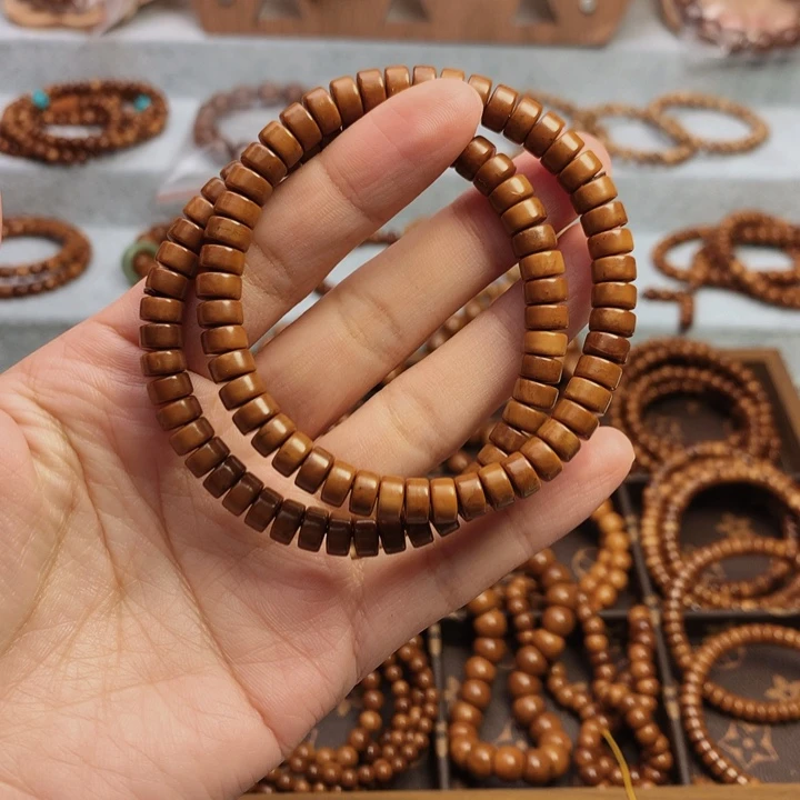 果皮天然库克精挑药片4*7双圈男女通用手串