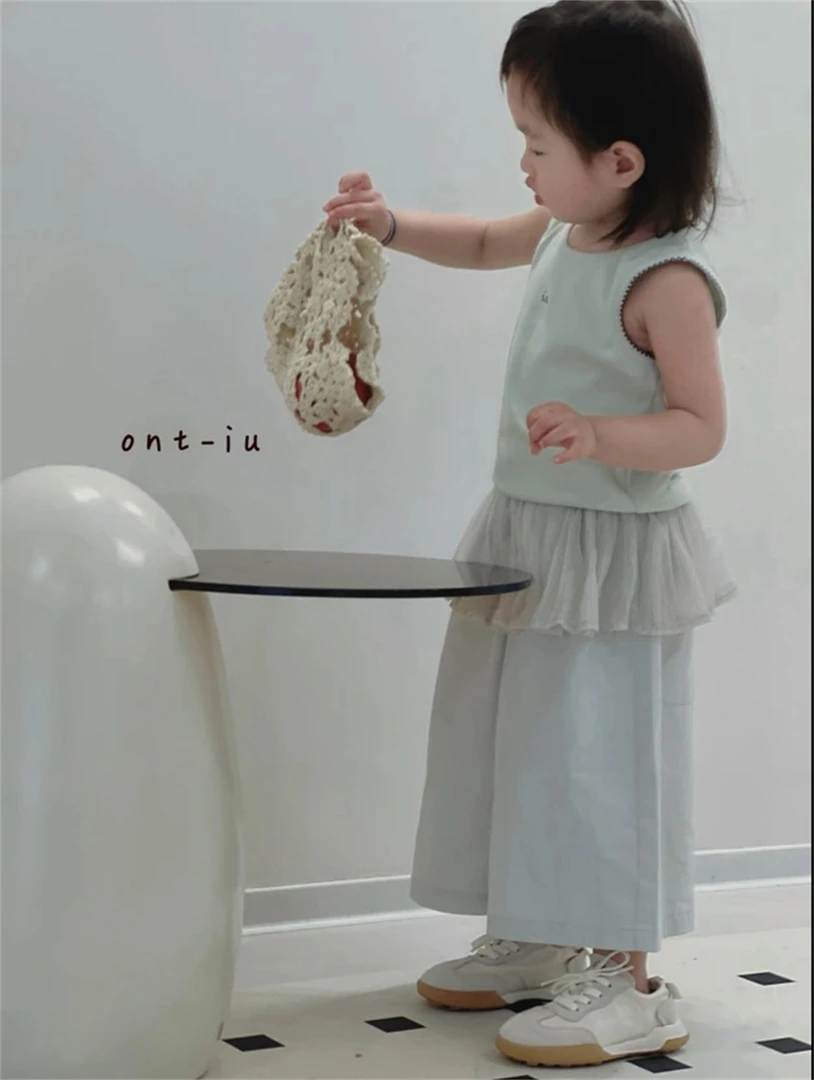 【现货】252-阿尤童装2025年夏季新款薄款女童休闲背心-1751绿色