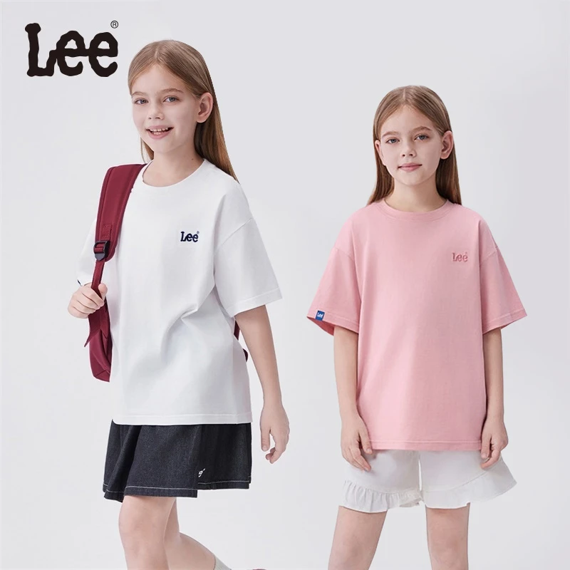 【纯棉亲子】Leekids儿童短袖T恤夏季休闲时尚运动春夏简约宽松圆领
