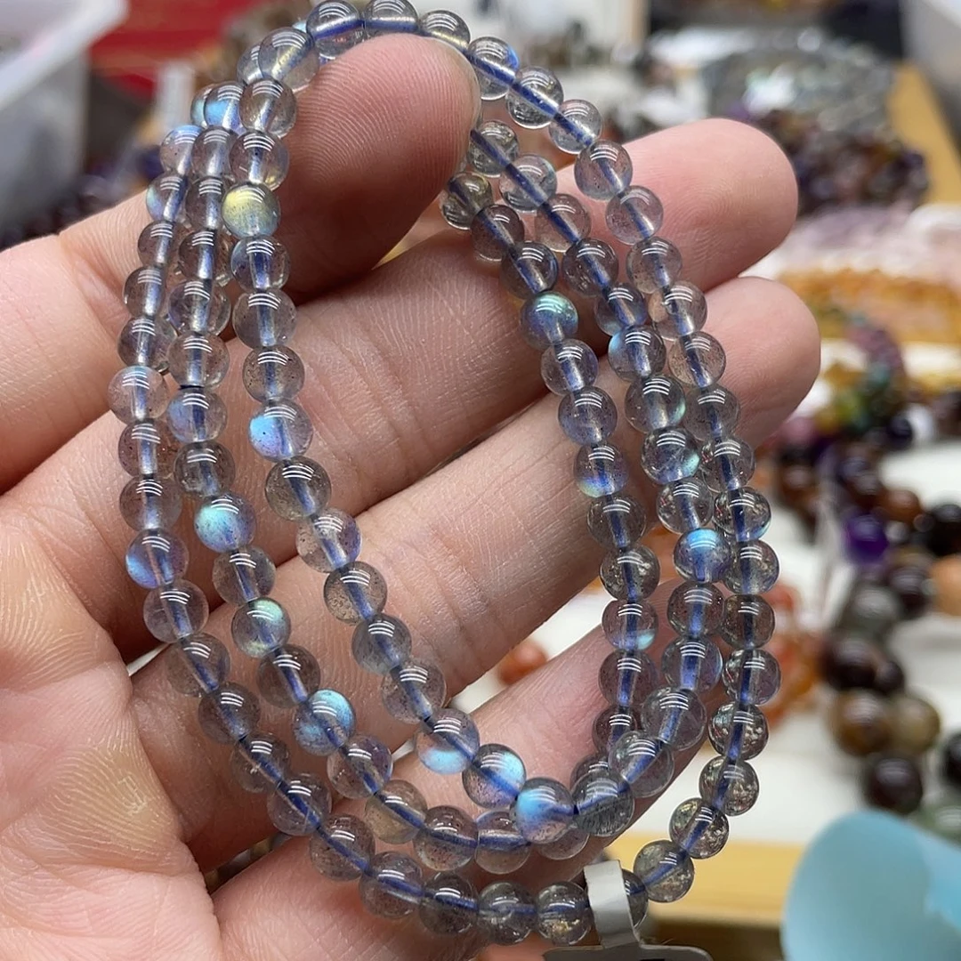 拉长石未镶嵌手链天然