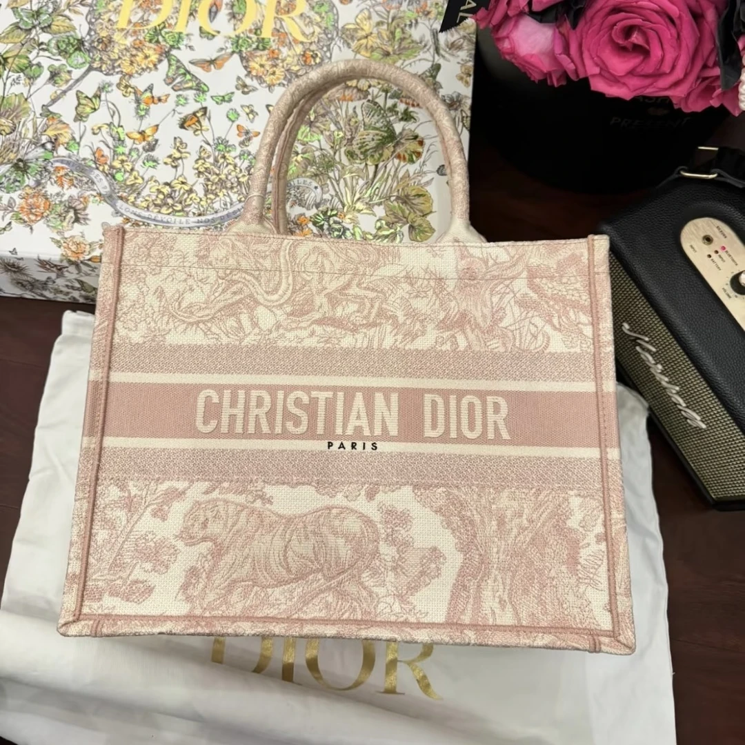 95新 DIOR/迪奥 Dior粉色动物园托特25100029-01