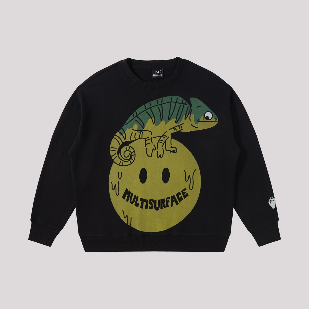 【棉里棉外】“伪装者”400g重磅丝网印宽松圆领卫衣男女同款休闲上衣