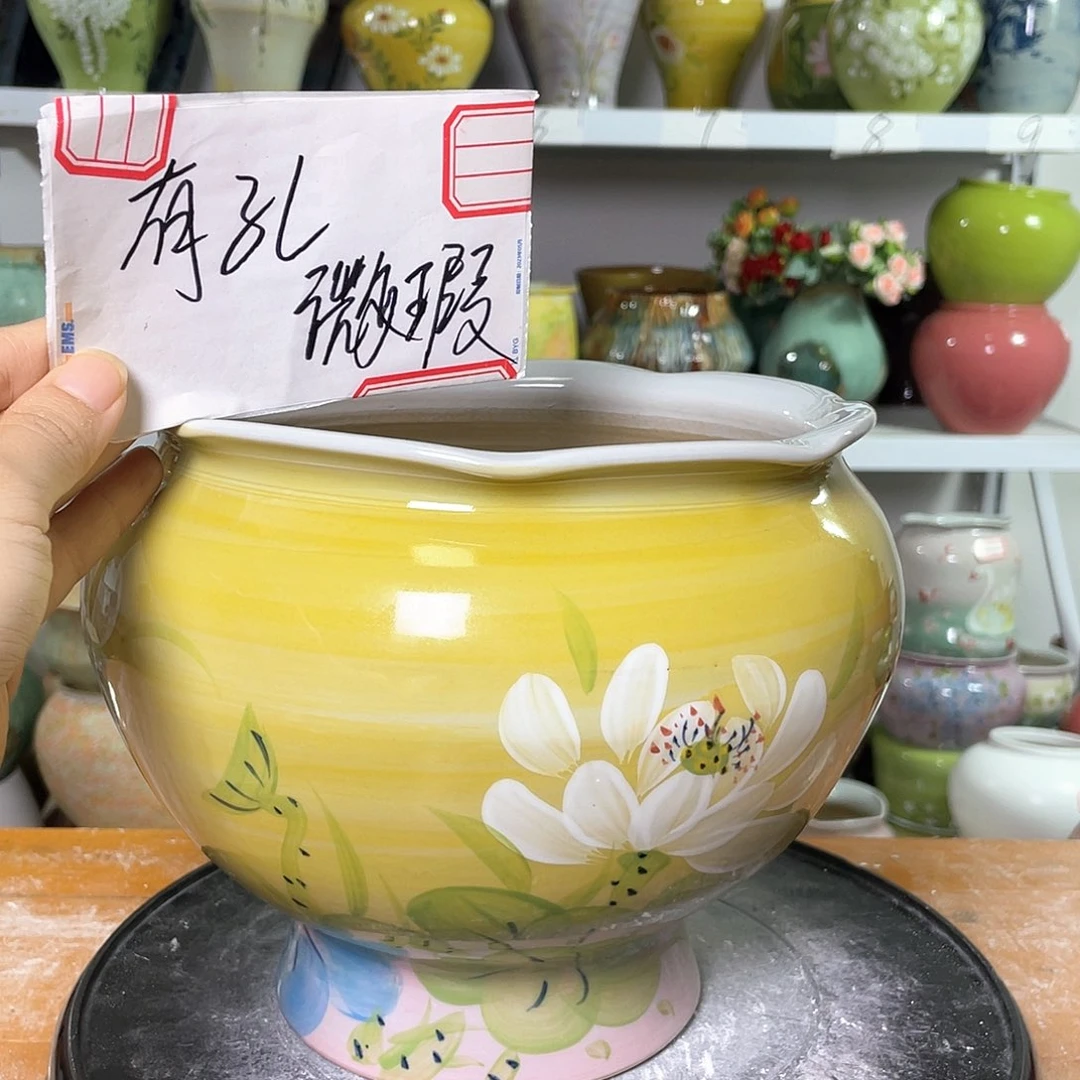 景德镇陶瓷花盆微瑕