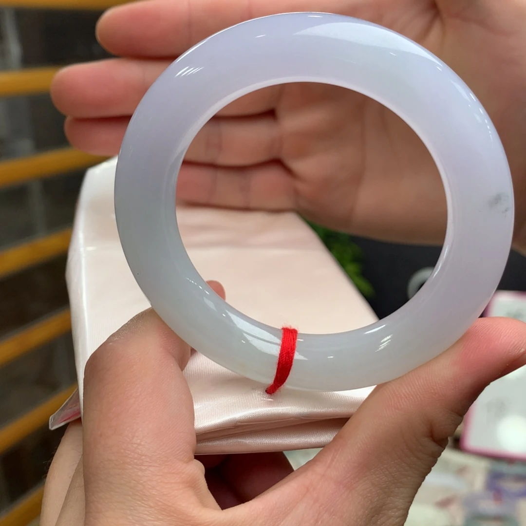 翡翠未镶嵌手镯53胖圆