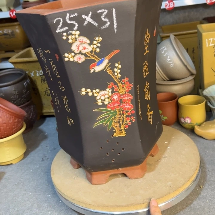 紫砂花盆紫砂花盆