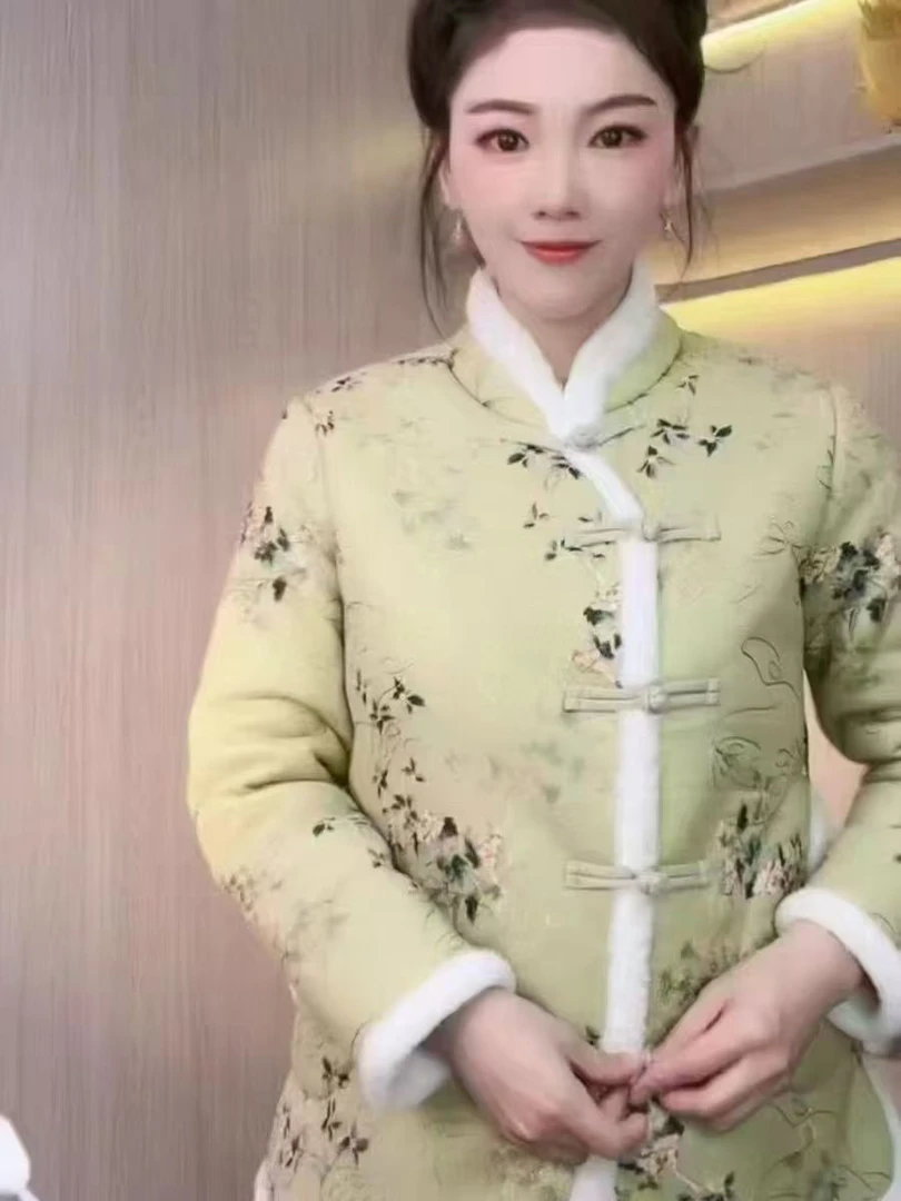 过年小花袄加绒加厚巨保暖棉衣