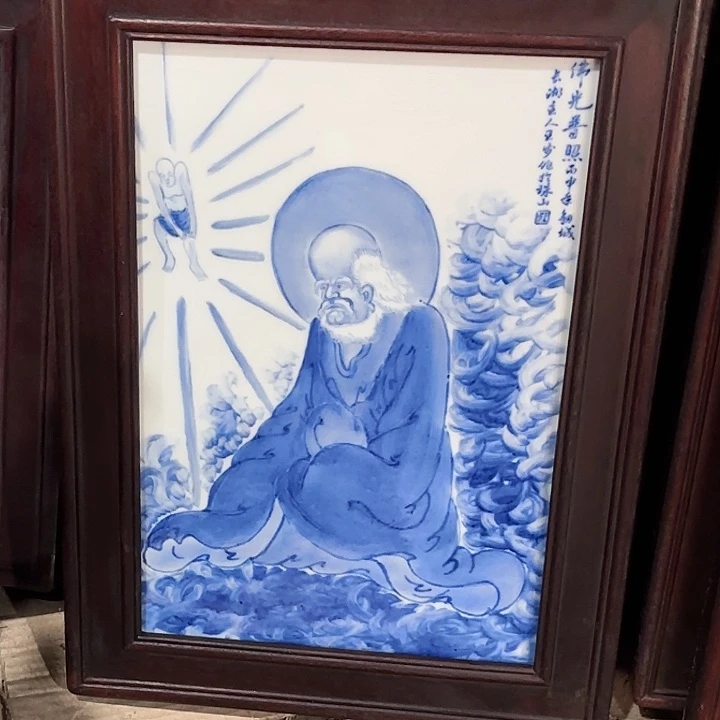 摆件景德镇高温陶瓷人物瓷版画