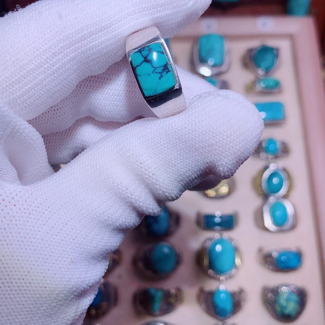 绿松石银S925镶嵌颈饰