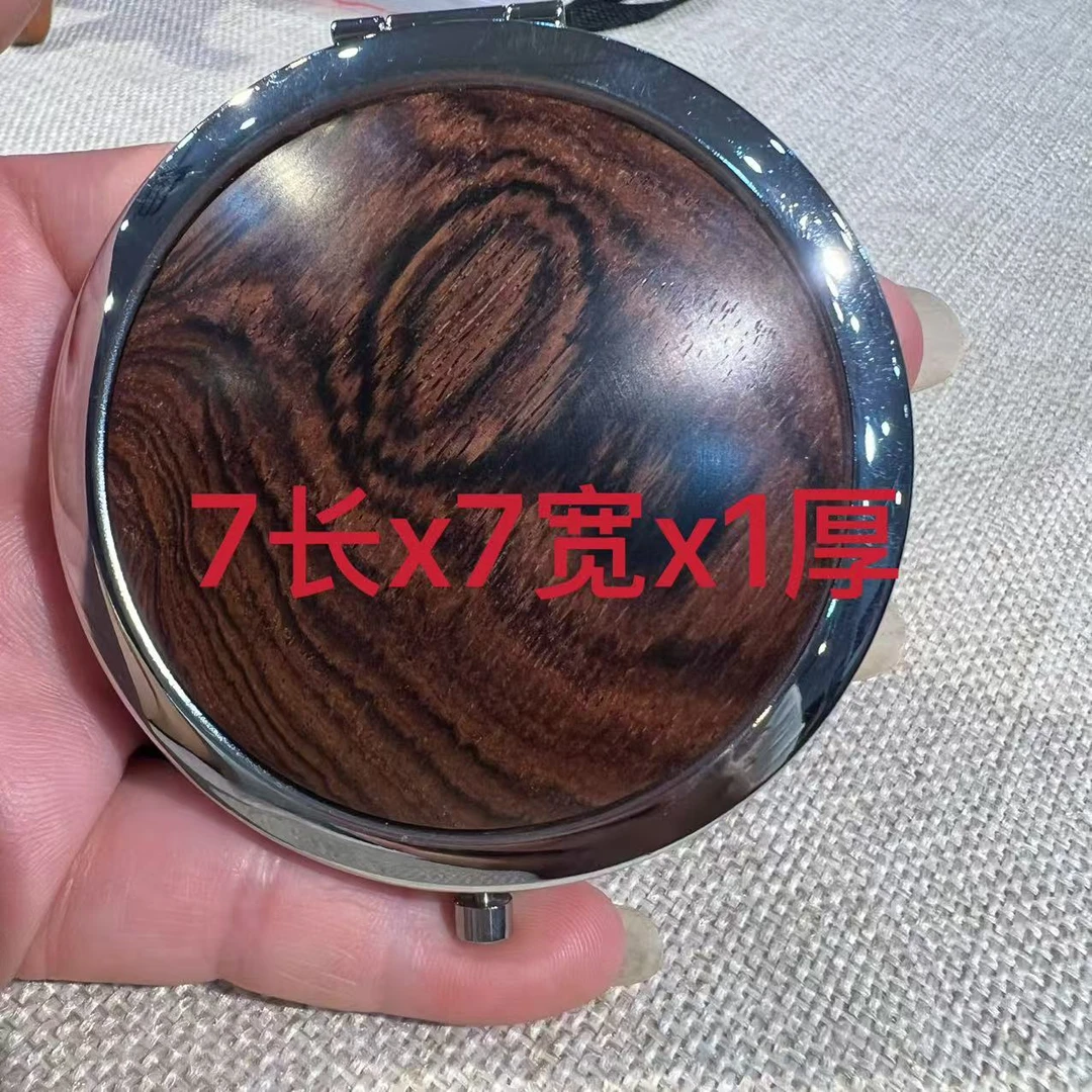 黄   镜子盒   化妆镜  摆件工艺品