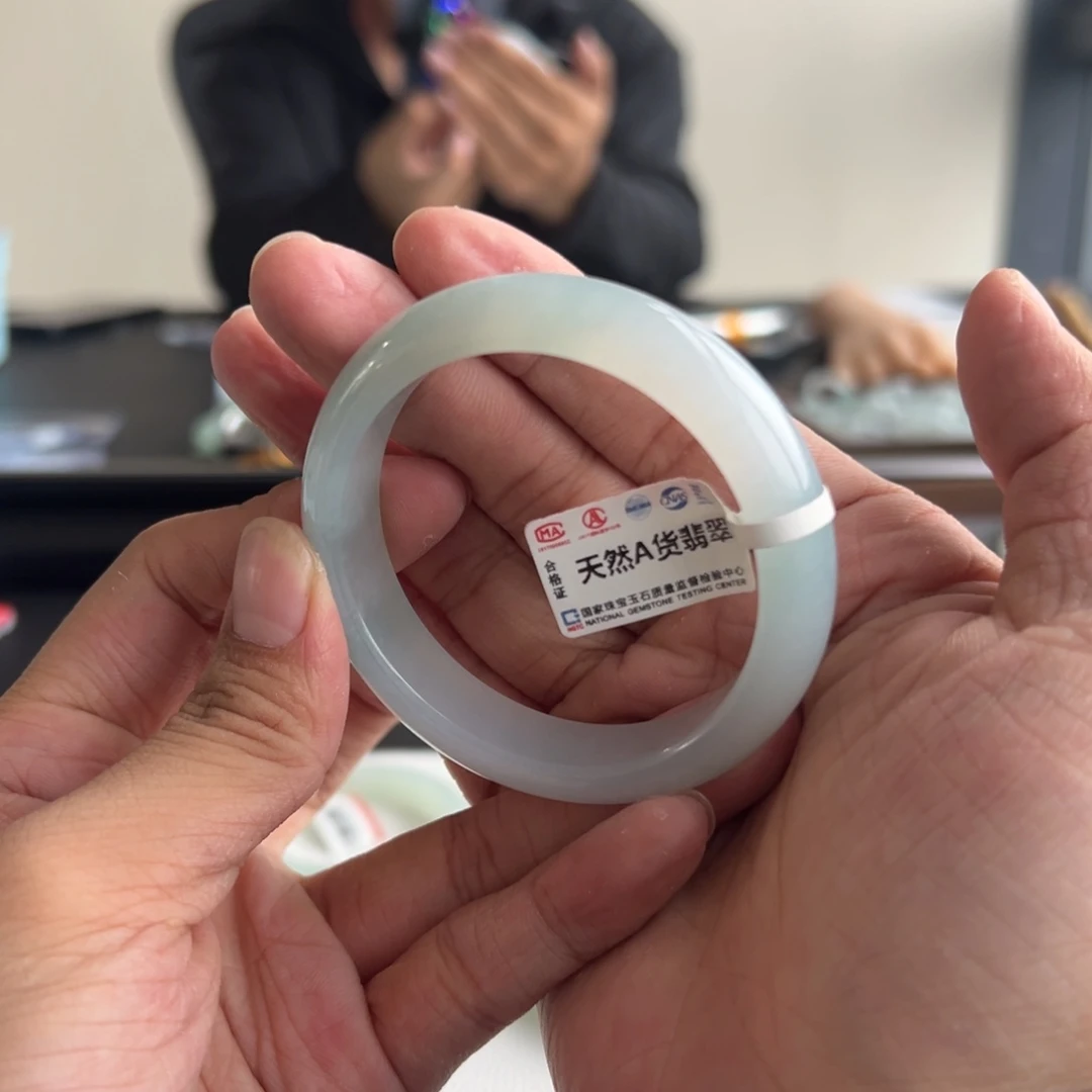 未镶嵌手镯翡翠c位强推53蓝水完美起冰起胶
