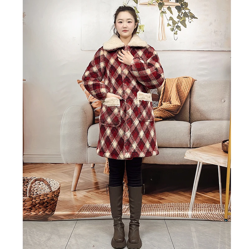 【特厚领子】冬季家居服女士睡衣保暖外穿加绒加厚中老年省服罩衣