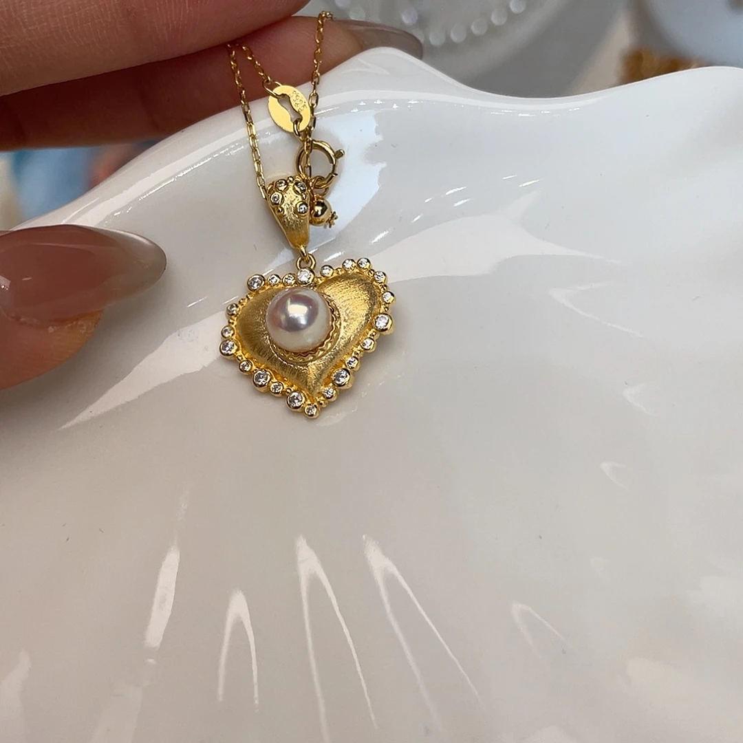 银S925镶嵌海水珍珠颈饰