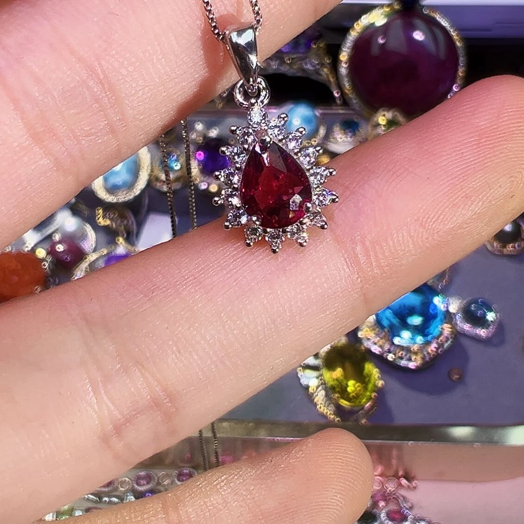 银S925镶嵌碧玺碧玺