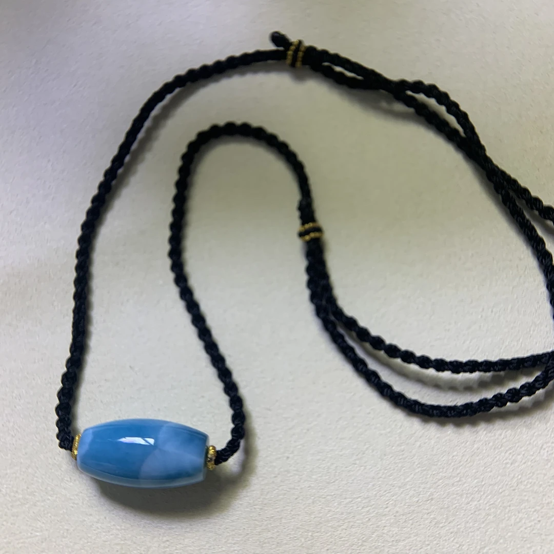 海纹石桶珠锁骨项链气质简约款个性时尚