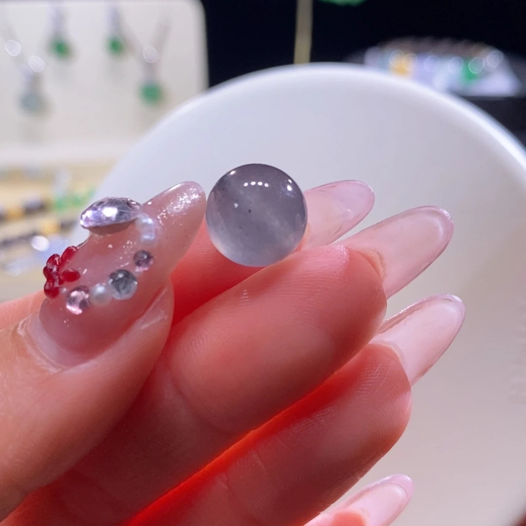 翡翠未镶嵌颈饰翡翠黑冰珠