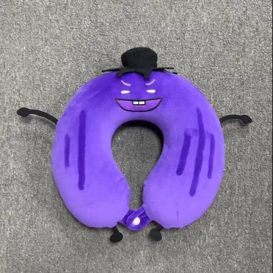 黑大帅记忆棉u型枕可爱护颈午睡枕u型枕飞机旅行睡觉毛绒枕情侣