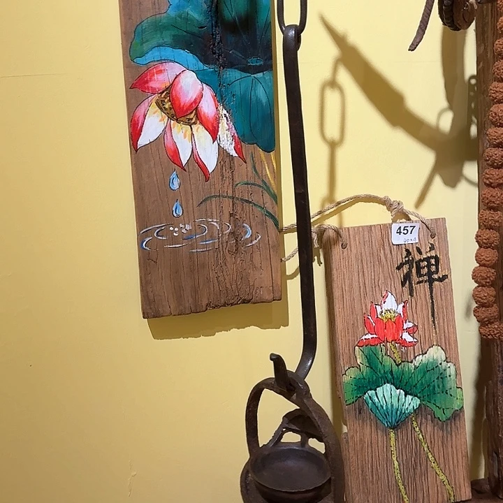 朝**舒老榆木丙烯颜料画