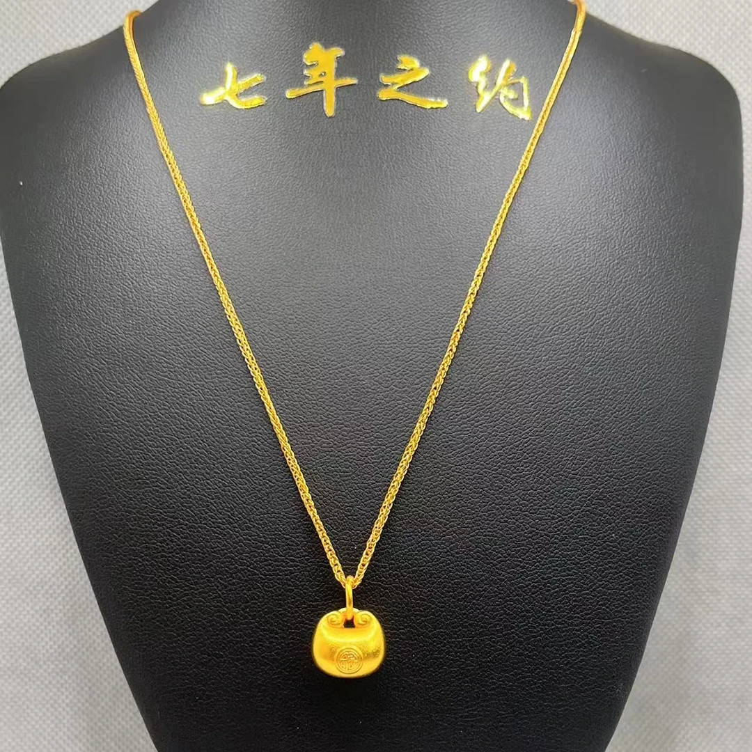 合金项链 民族风金色精美原创设计饰品中国风手工女气质精致链子