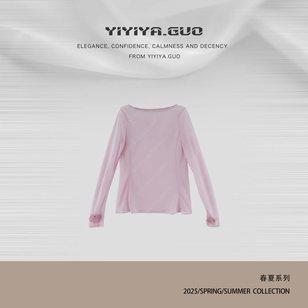 yiyiya.Guo艺艺吖/【防晒悦己】防晒服袖口花朵长袖上衣2024757