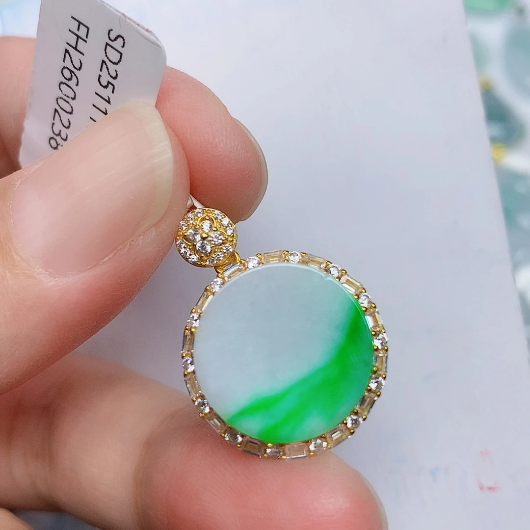 翡翠未镶嵌颈饰45678