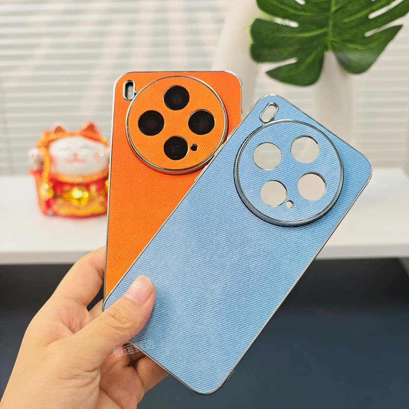 适用vivox300手机壳牛仔布纹vivox300pro简约超薄磨砂防摔保护套