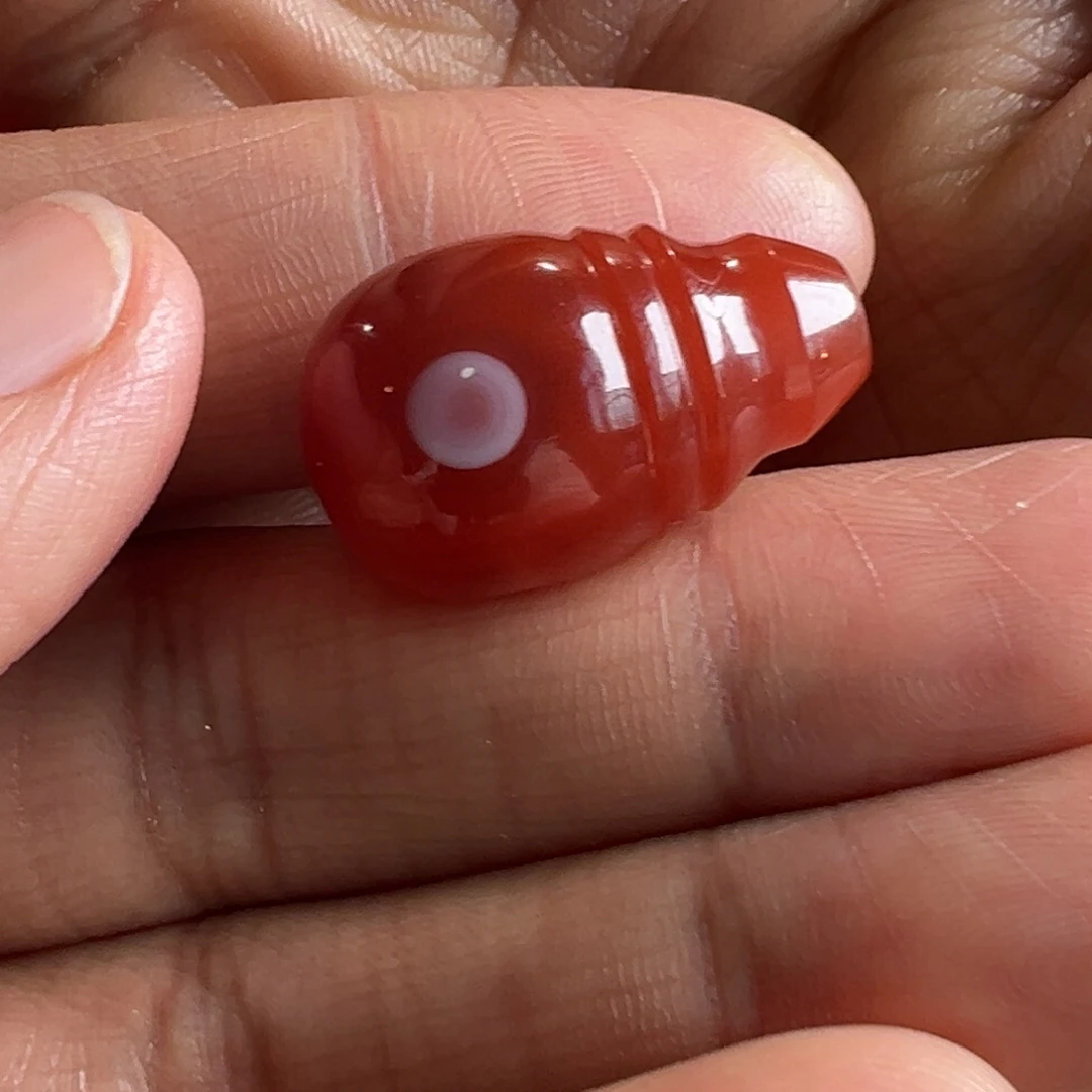 南红玛瑙天眼三通13.9*14.6未镶嵌