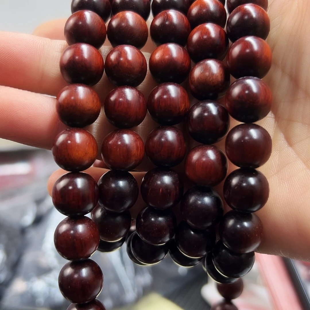 大叶紫檀（黑酸枝木类）紫檀木的1.2的108粒