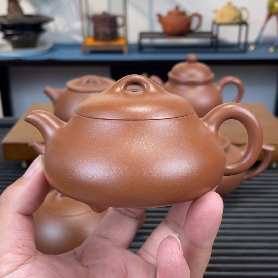 茶壶紫砂台西紫泥汉棠石瓢180cc