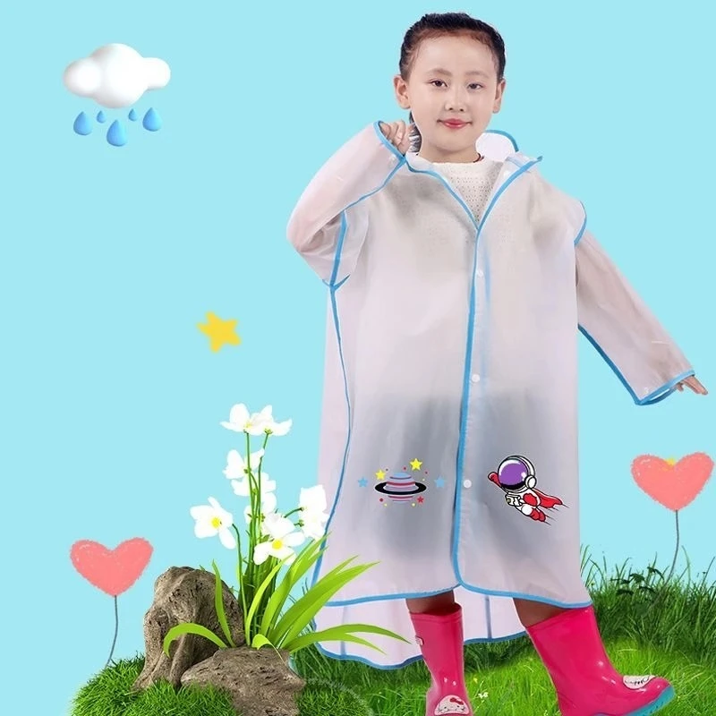 儿童雨衣小学生雨披全身幼儿园男童女童带书位上学大童宝宝雨衣