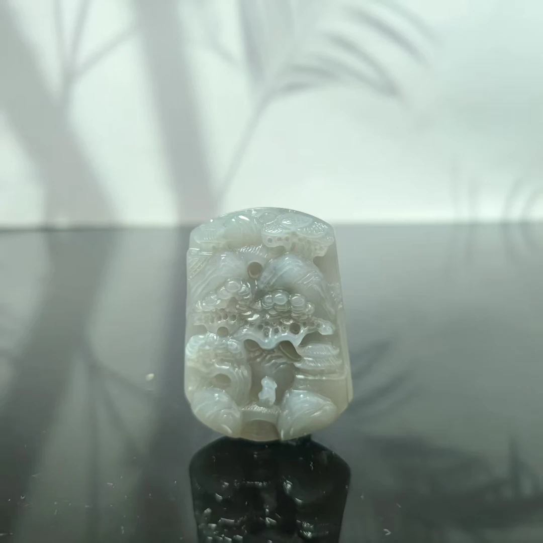 Z和田玉山水吊坠0182