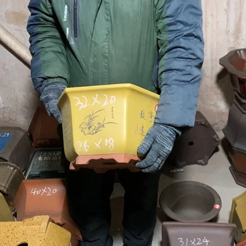 紫砂花盆手工制作