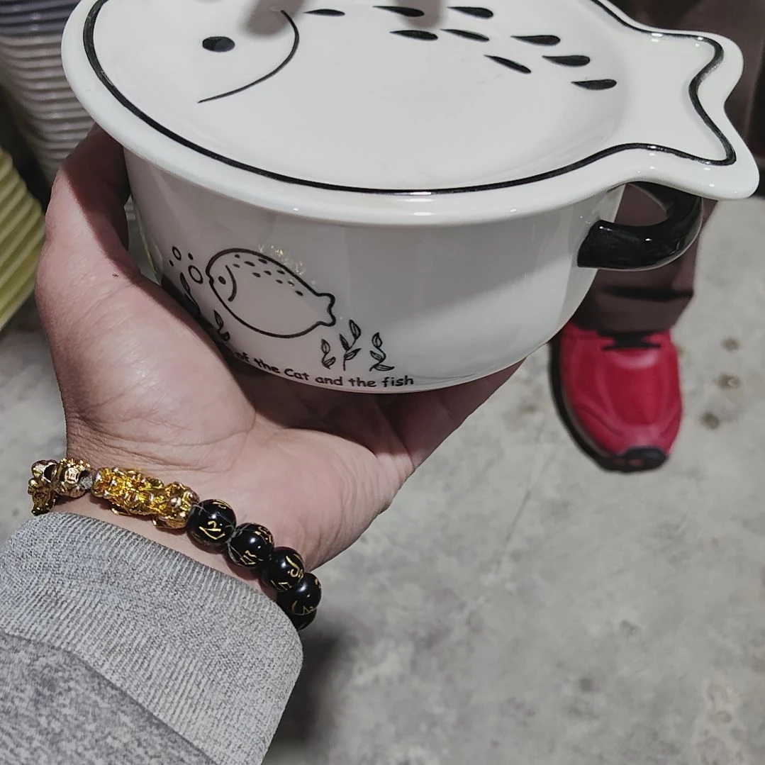 陶瓷双饮款瑕疵陶瓷介意不拍泡面碗