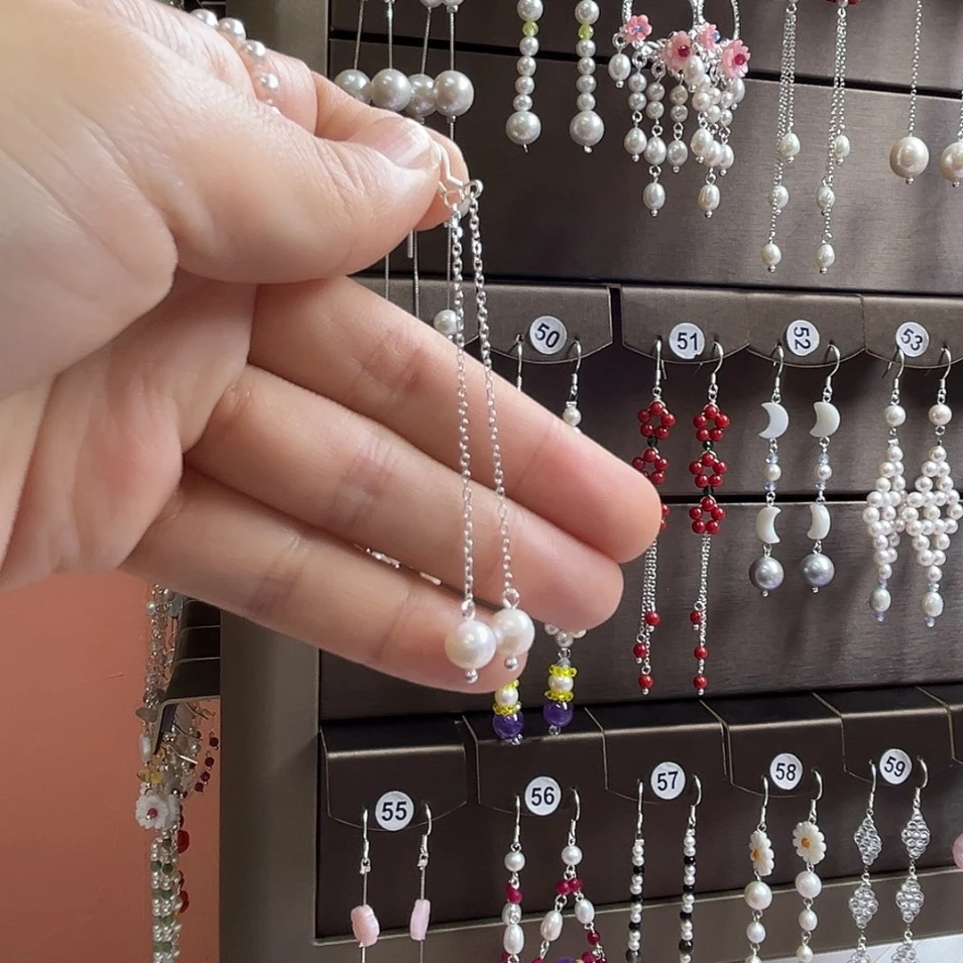 水***座925银博雅手作S925纯银耳饰