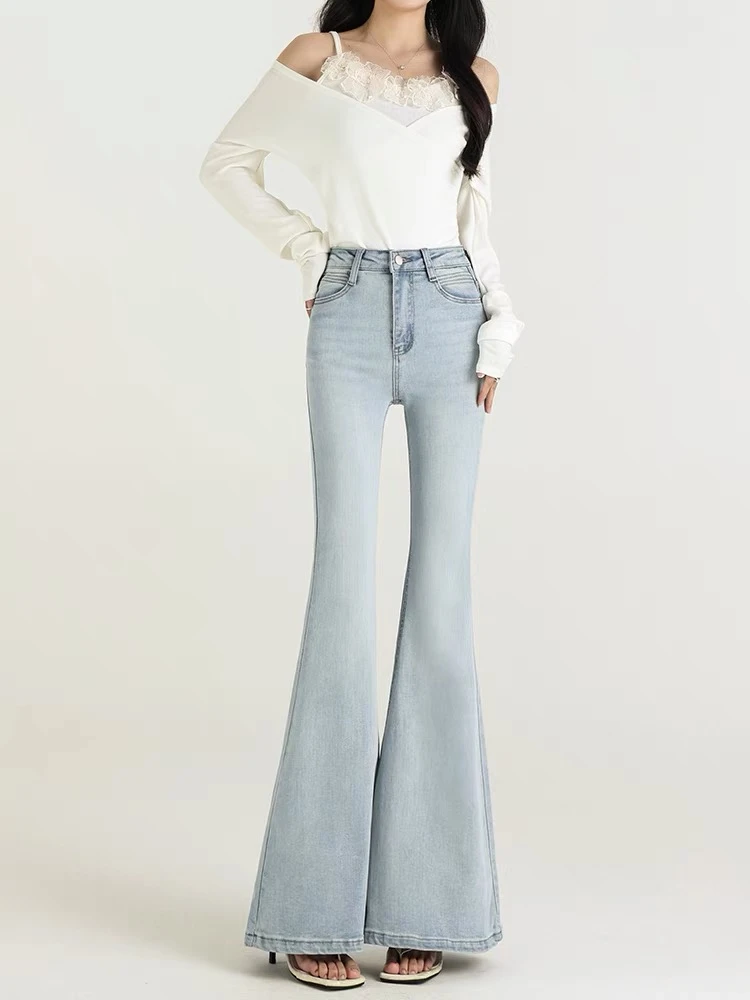 2025春款新款牛仔喇叭裤