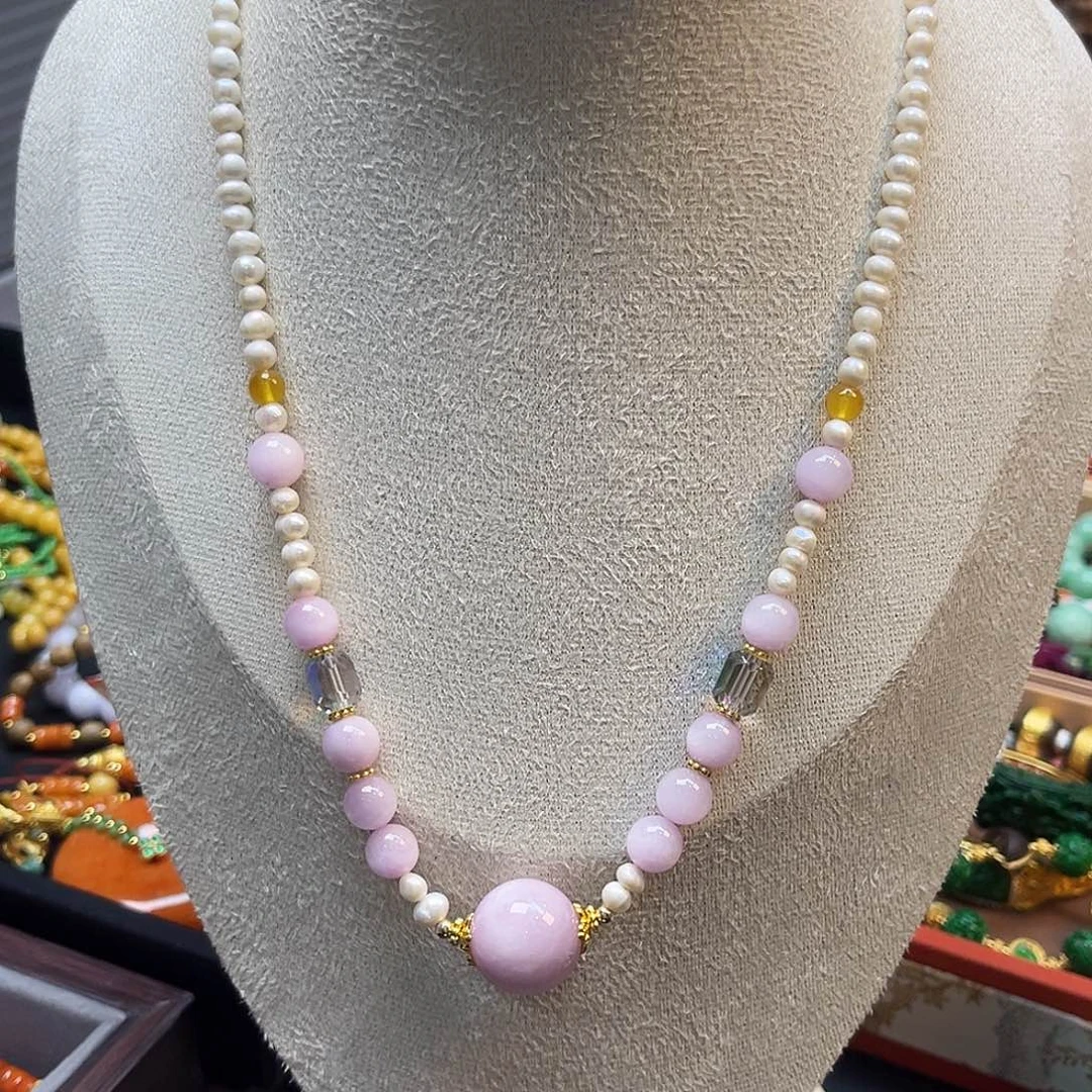 翡翠未镶嵌项链炸