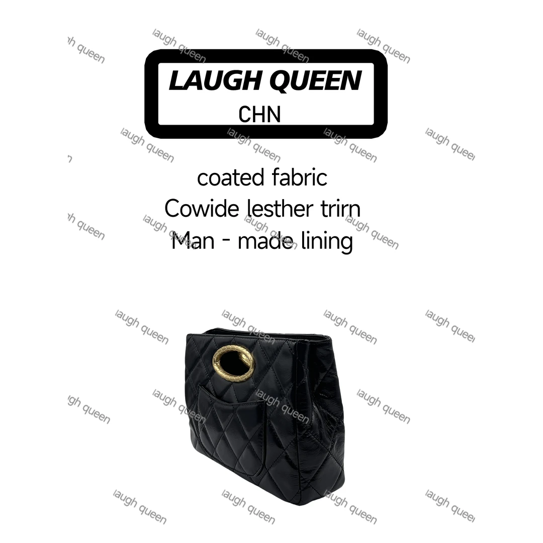 Laugh Queen手工打造真皮女士新款包 10741 红色黑色 手抓 0