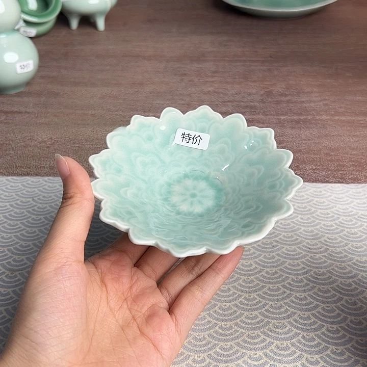 龙泉云间青瓷小米茶器