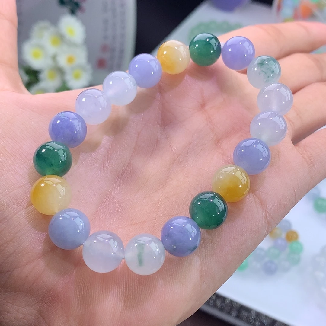 未镶嵌手链翡翠浓郁冰多宝手串