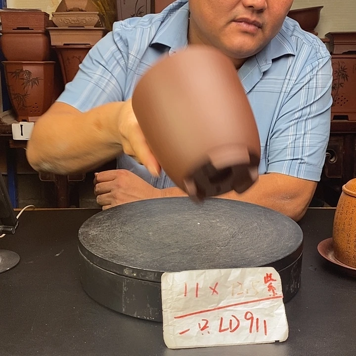 紫砂花盆货号一只LD911