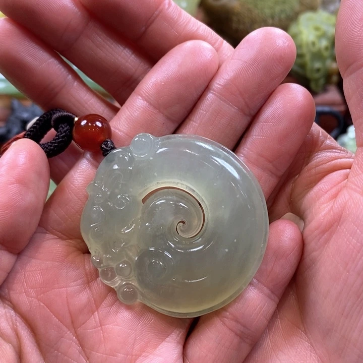 蛇纹石玉未镶嵌手把青**原